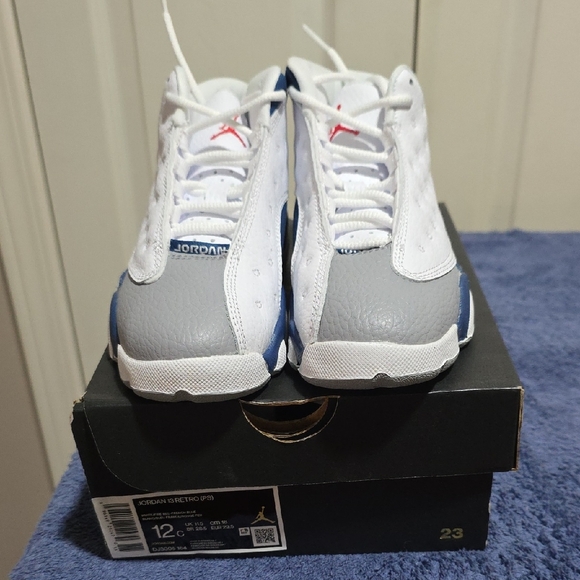 Jordan Kids Sneakers White Gray Blue